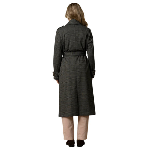 Cappotto Donna motivo galles, con cintura